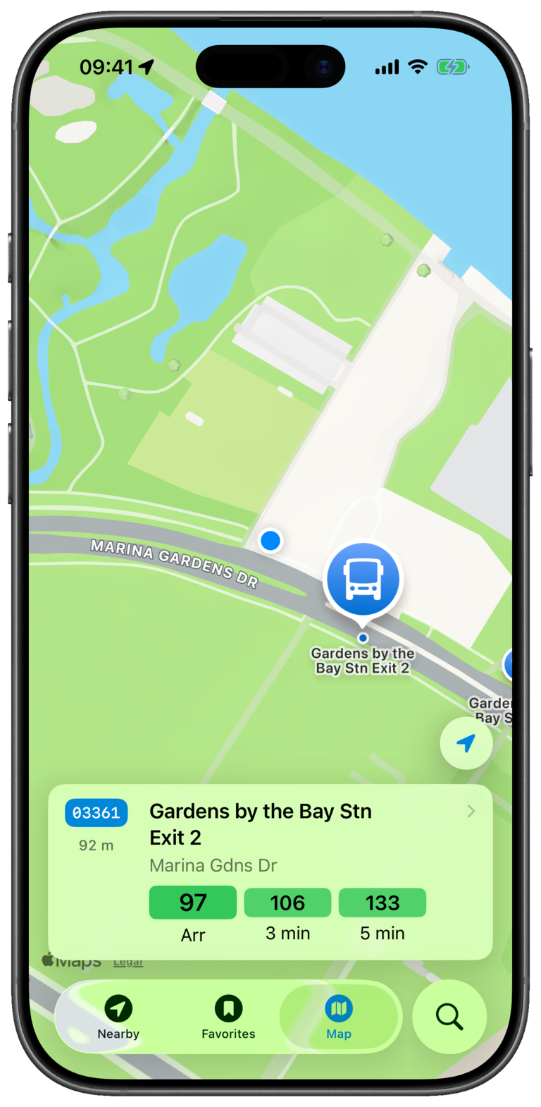 Map view screen